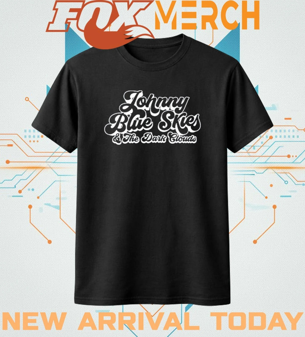 Johnny Blue Skies &amp; the dark clouds logo t-shirt