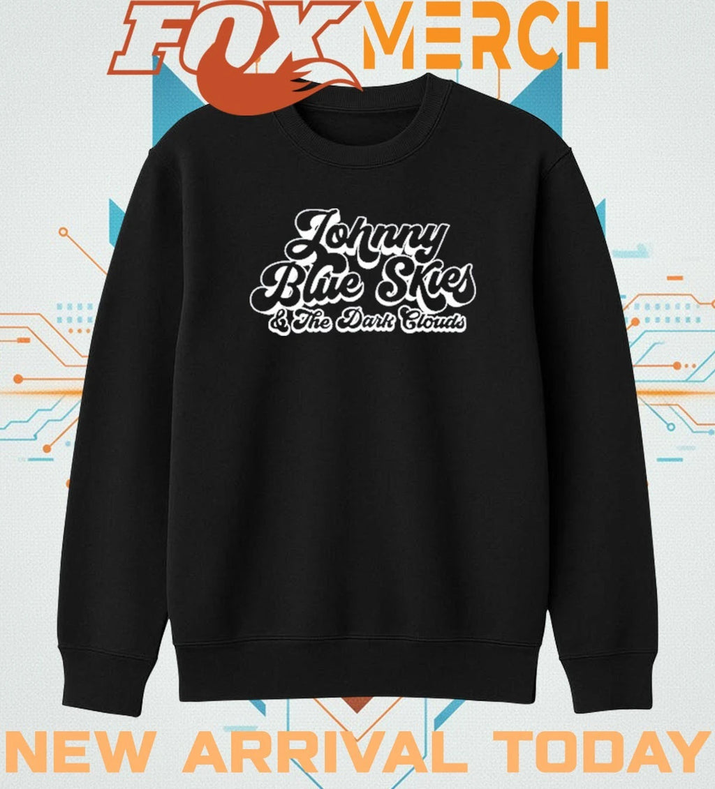 Johnny Blue Skies &amp; the dark clouds logo t-shirt