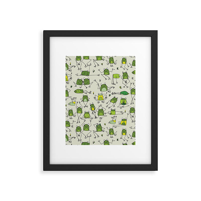 Funny Frogs Framed Art Print Gallery Image 4