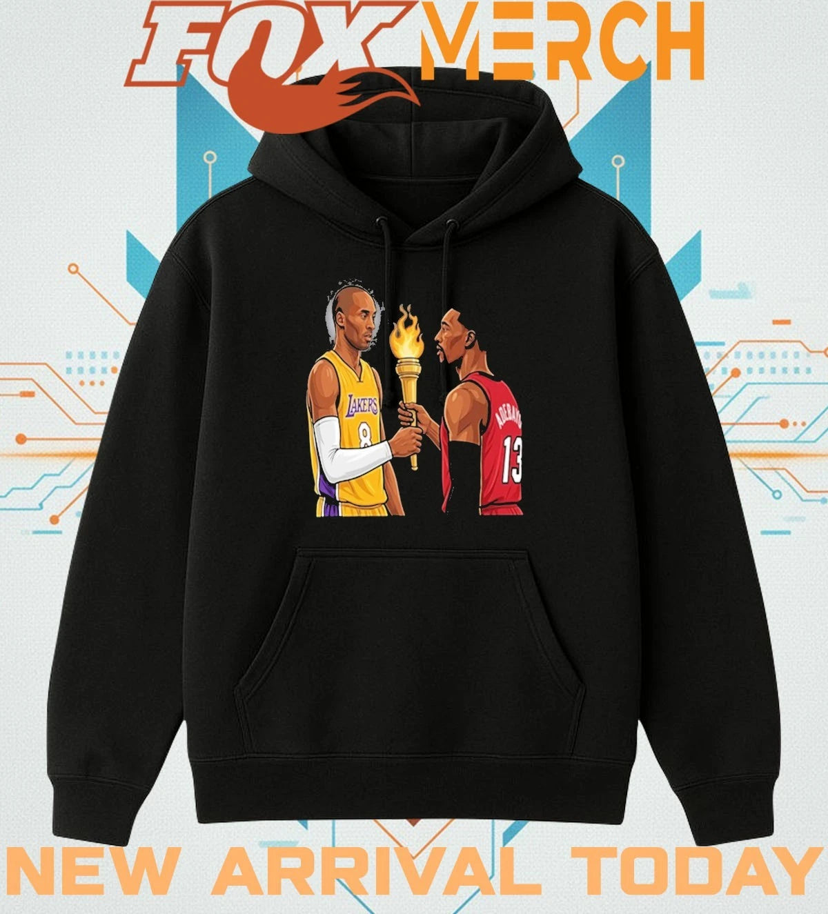 Kobe Bryant and Adebayo passing the torch t-shirt
