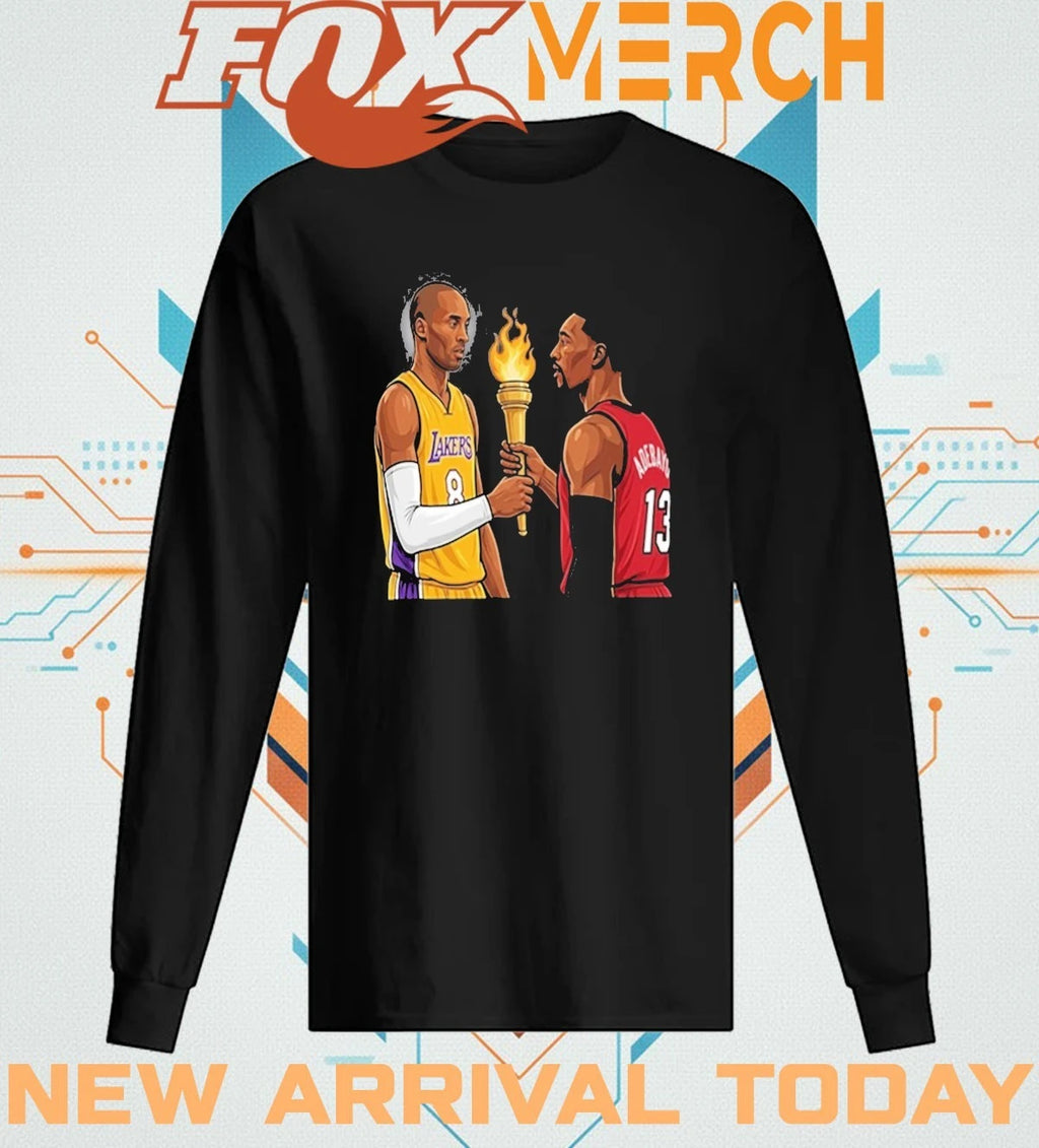 Kobe Bryant and Adebayo passing the torch t-shirt
