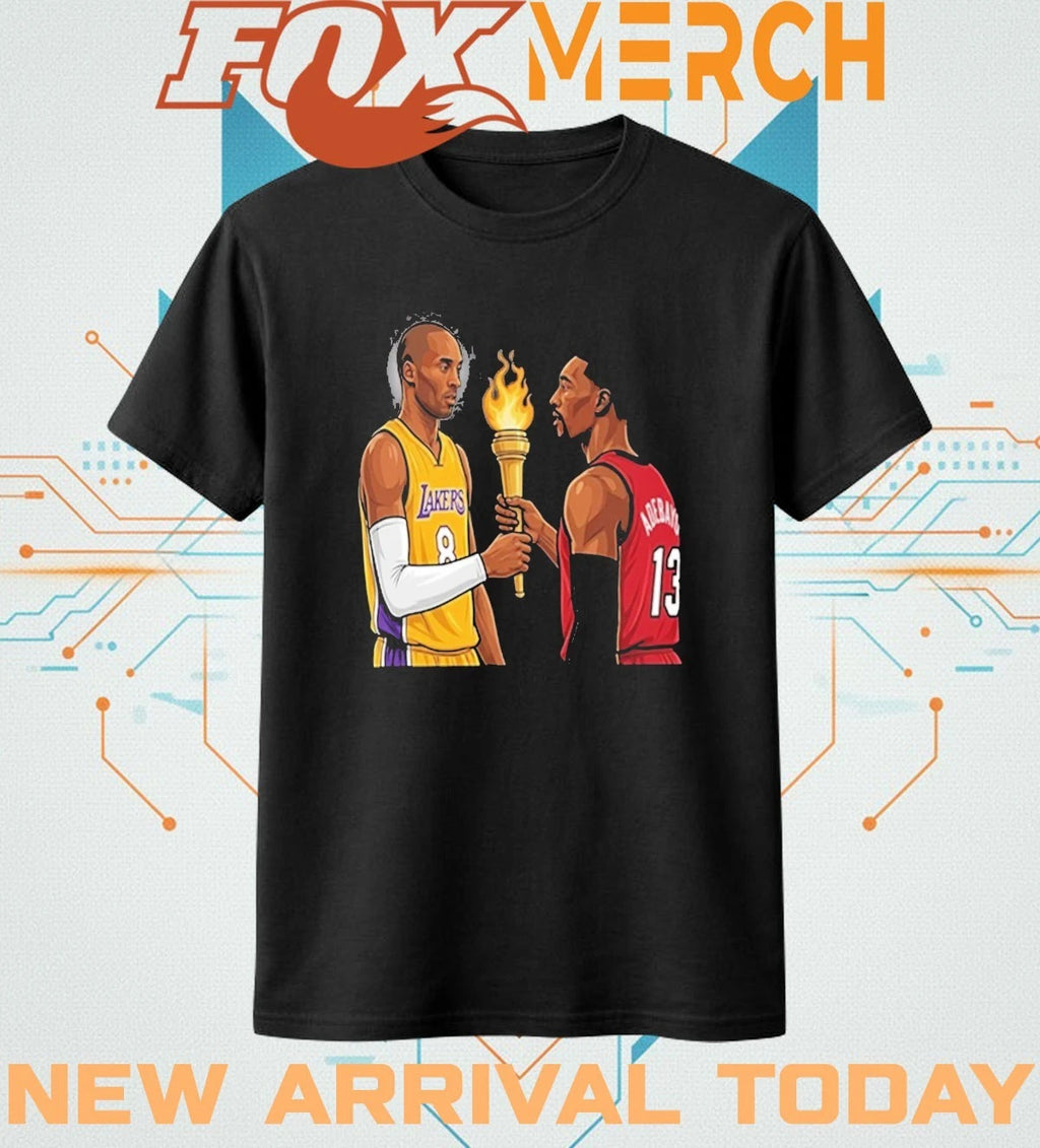 Kobe Bryant and Adebayo passing the torch t-shirt