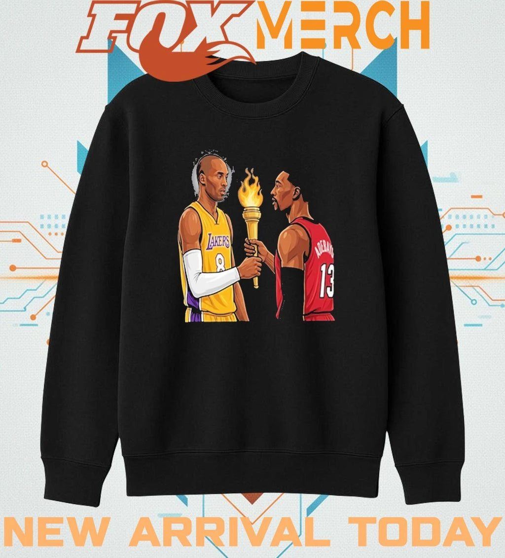 Kobe Bryant and Adebayo passing the torch t-shirt