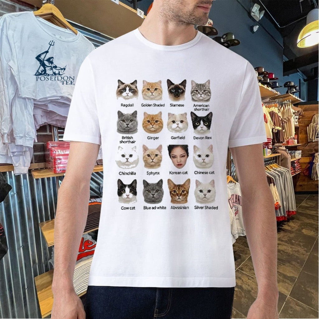 Kpop Cat Breed Chart Jennie Blackpink Meme T-shirt