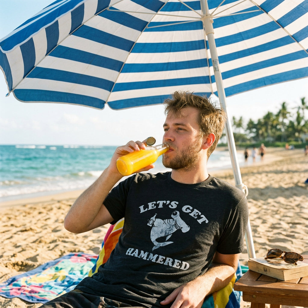 Lets Get Hammered Shark Men's T Shirt