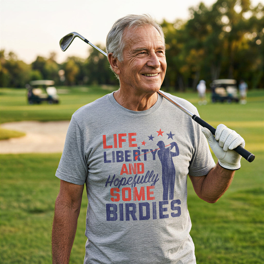 Life, Liberty, And Hopefully Some Birdies Men's T Shirt