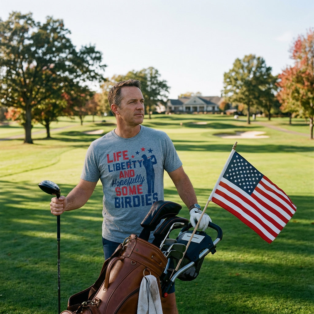 Life, Liberty, And Hopefully Some Birdies Men's T Shirt