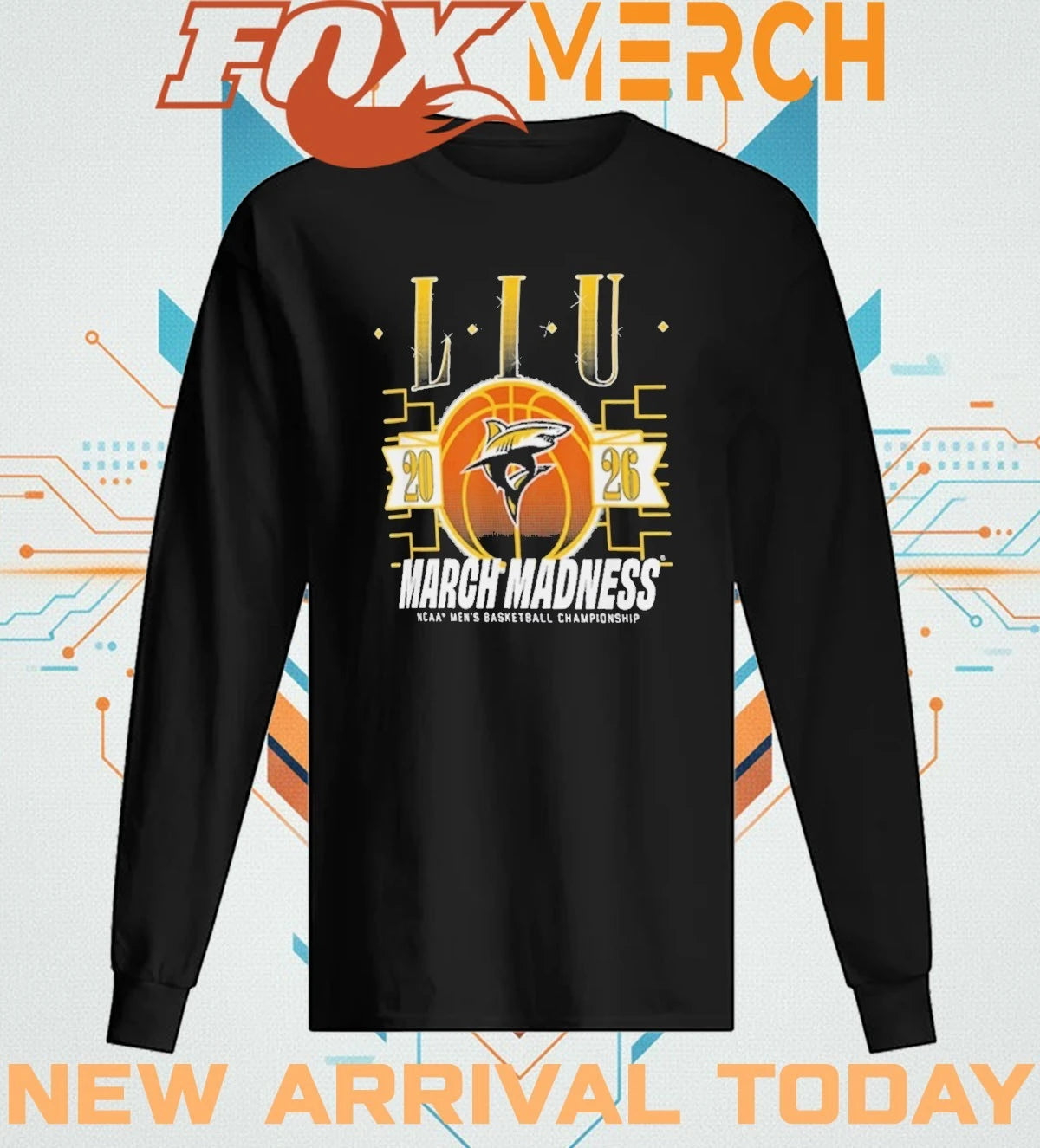 Liu Sharks 2026 March Madness NCAA men’s basketball Championship t-shirt