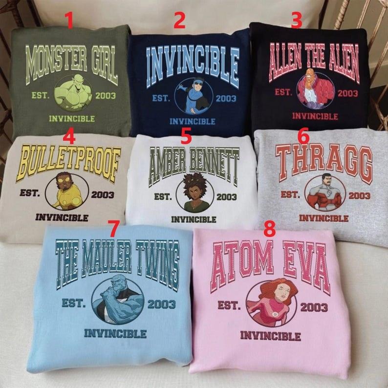 lnvincible Sweatshirt, lnvincible TV shirt, Atom Eve Sweatshirt, Superhero Fan Gift, Comic Book Fan Hoodie | TeeBloomCo.com
