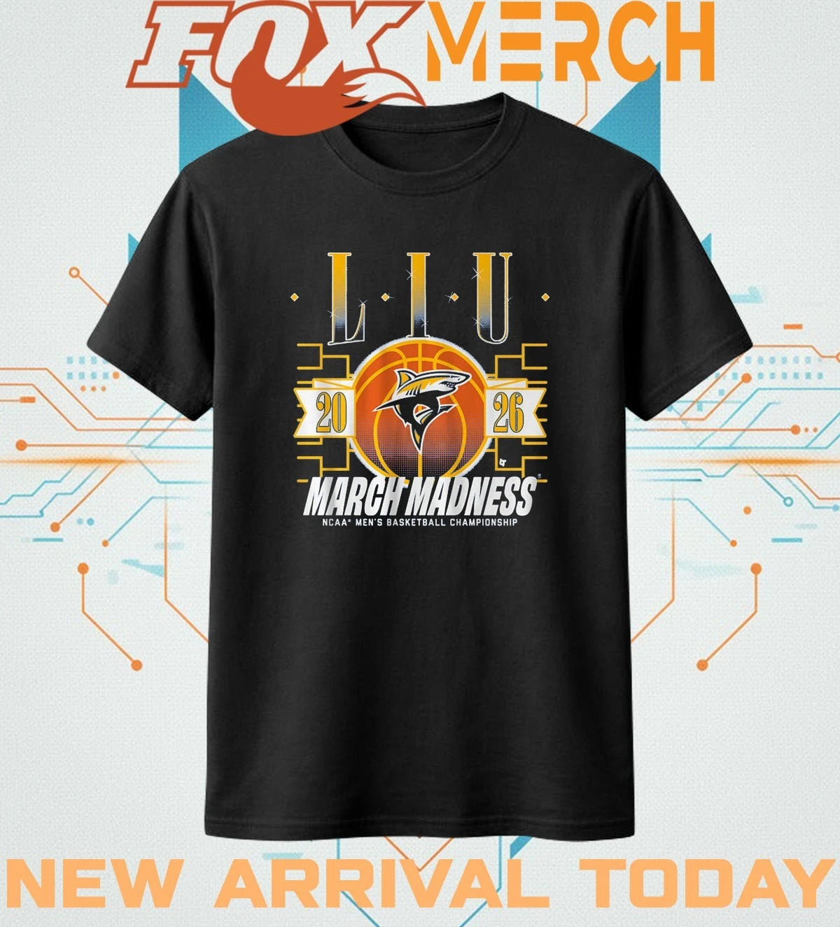 Long Island Sharks Men’s Basketball 2026 March Madness t-shirt