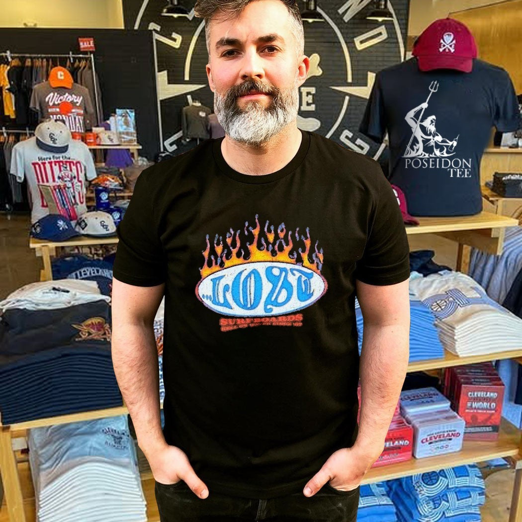 Lost Enterprises Flamer Logo Boxy Chocolate Snow T-shirt