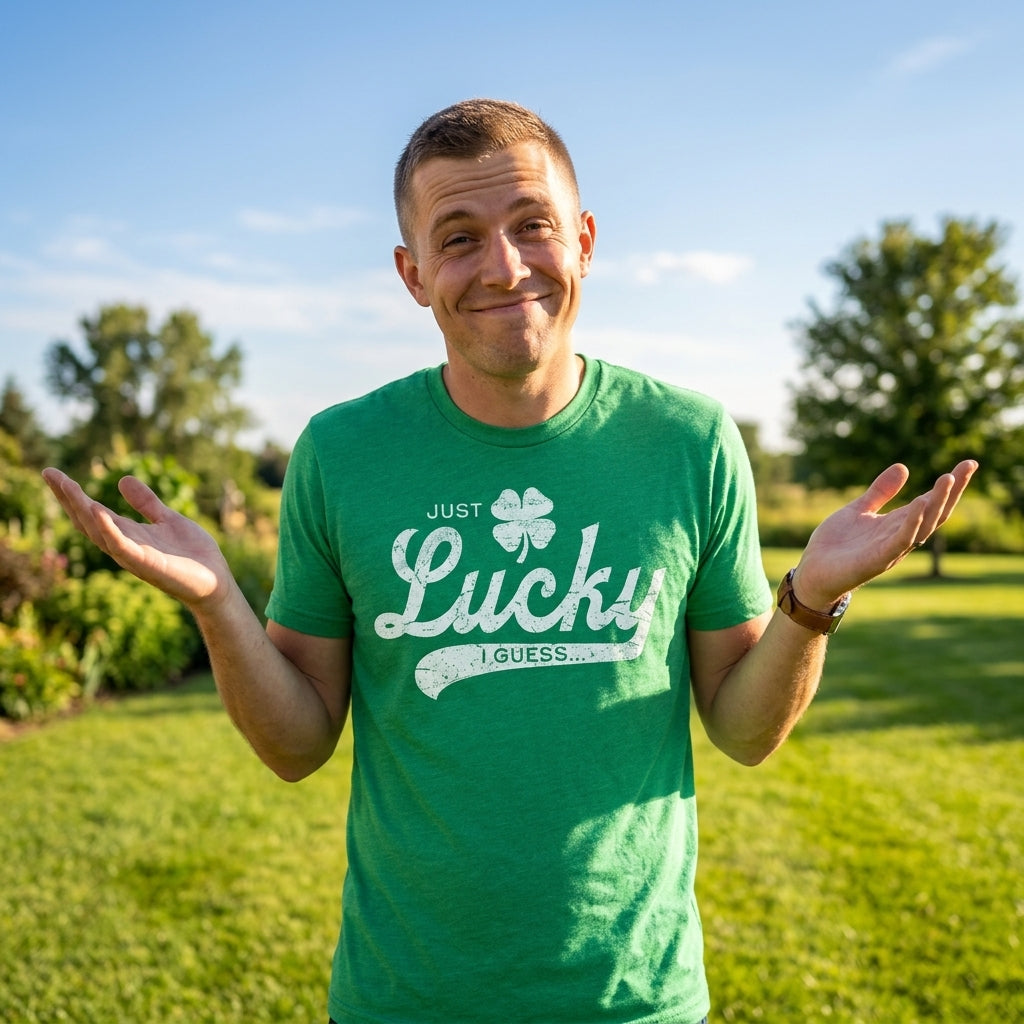 Just Lucky I Guess Men's T Shirt