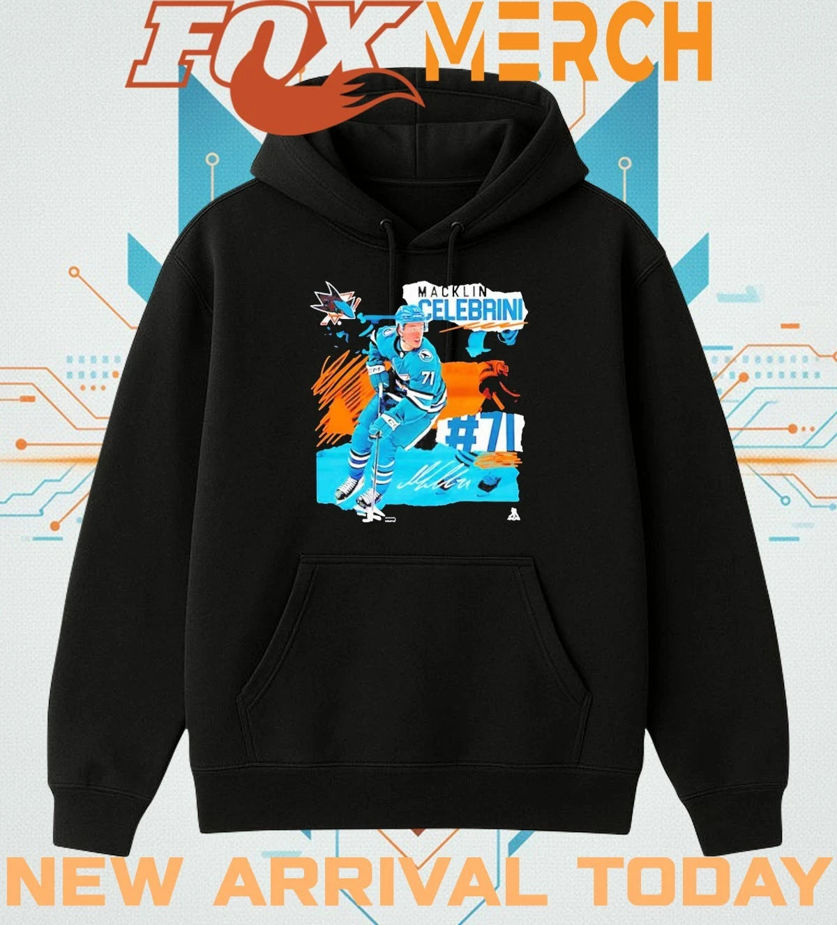Macklin Celebrini San Jose Sharks Fresh Ice signature t-shirt