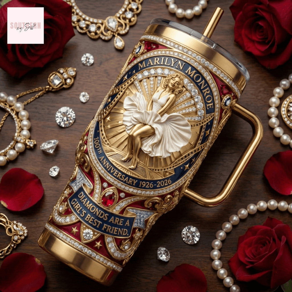 Marilyn Monroe 100th Anniversary 1926-2026 Diamonds Are A Girl Best Friends Tumbler