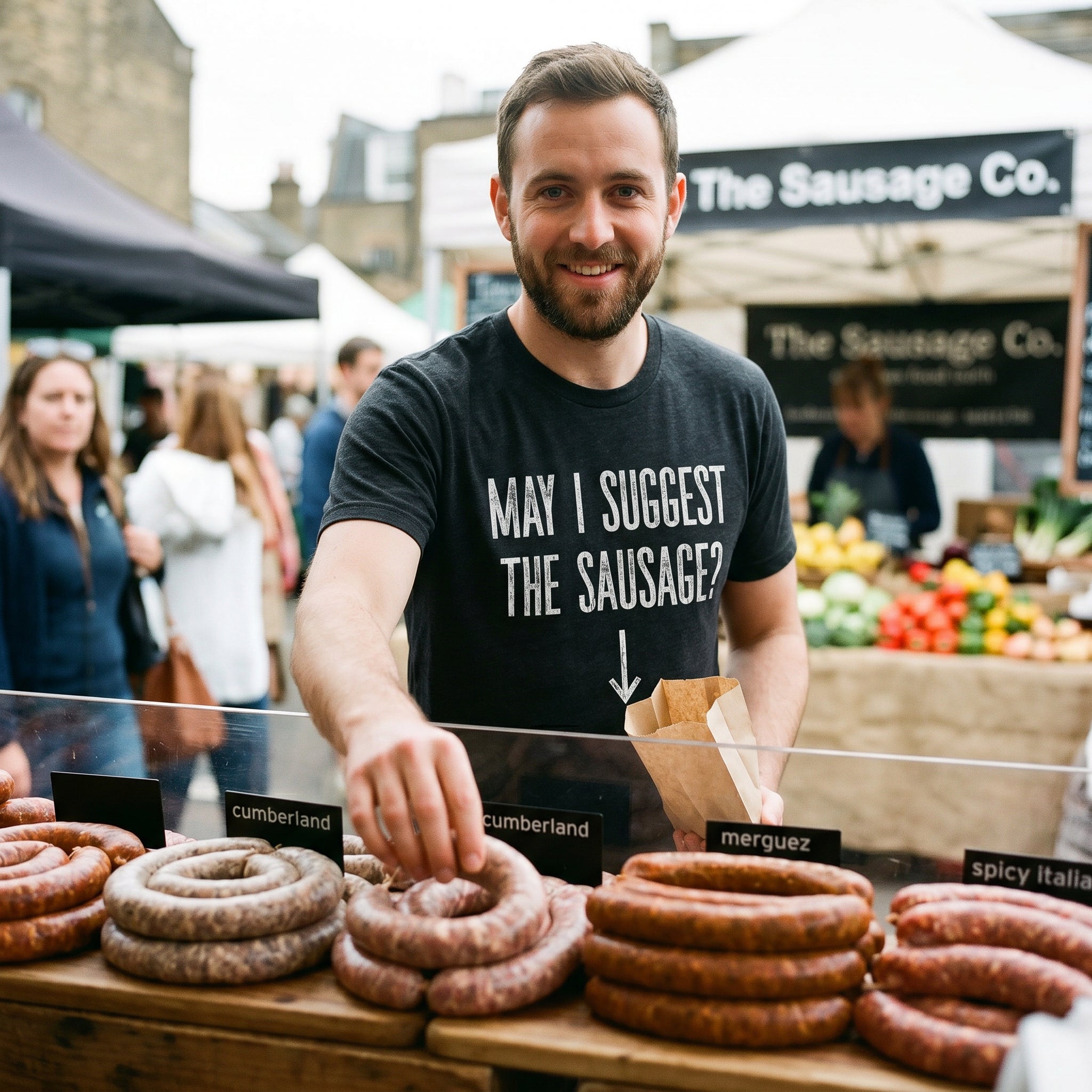 May I Suggest The Sausage? Men's T Shirt