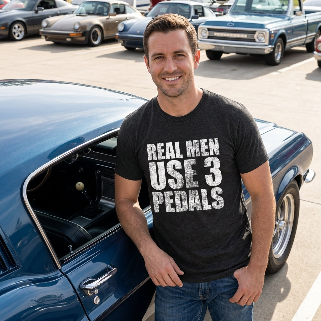 Real Men Use 3 Pedals Men's T Shirt