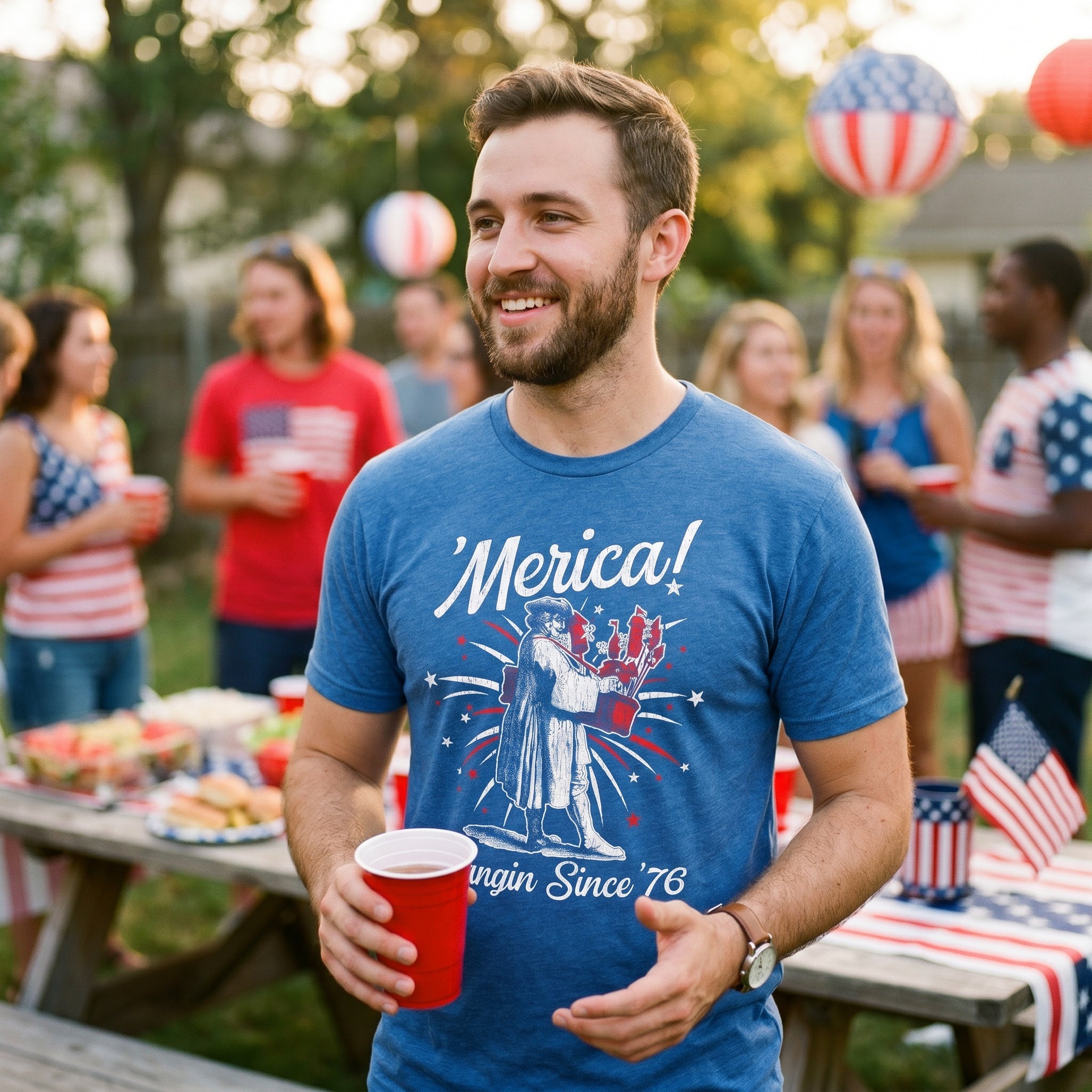 Merica Banging Since 76 Men's T Shirt