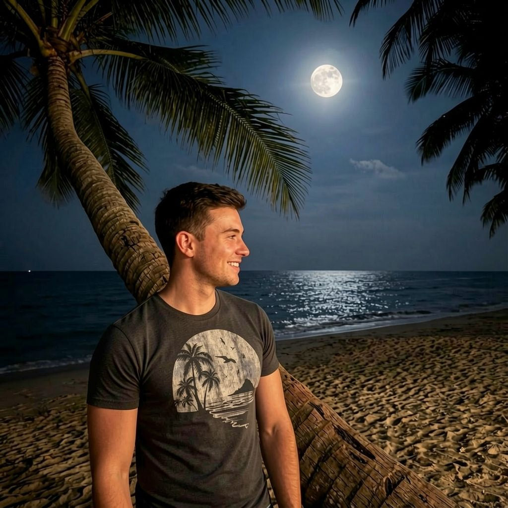 Moon Beach Men's T Shirt