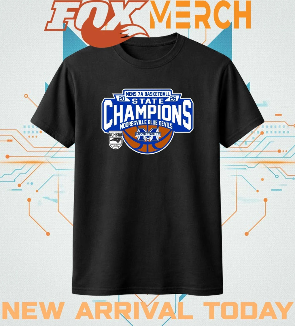 Mooresville Blue Devils 2026 Men’s 7A Basketball State Champions t-shirt