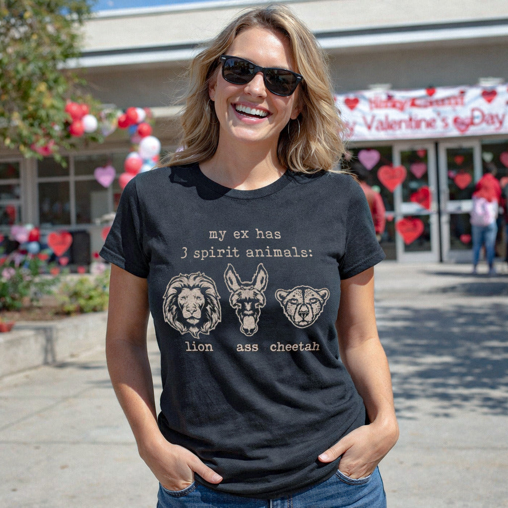 My Wife Has 3 Spirit Animals Lion Ass Cheetah Women's T Shirt