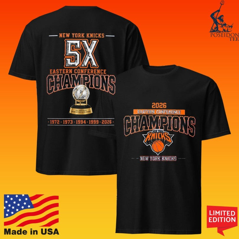 New York Knicks 2026 Eastern Conference Champions 5x T-shirt