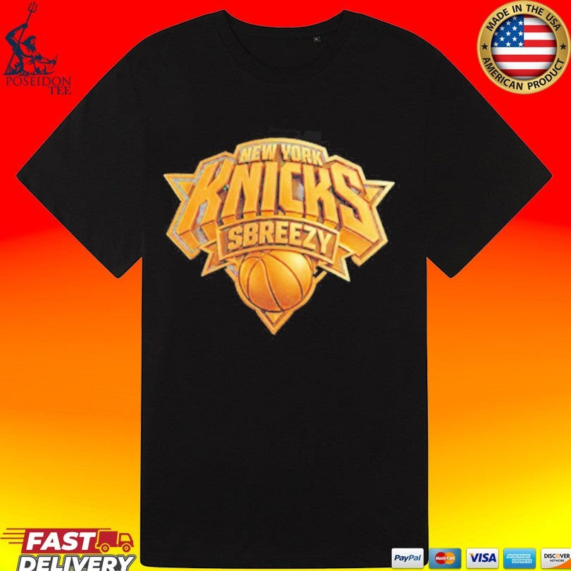 New York Knicks Breezy Golden Logo T-shirt