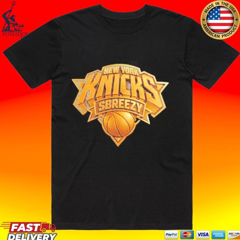 New York Knicks Breezy Golden Logo T-shirt