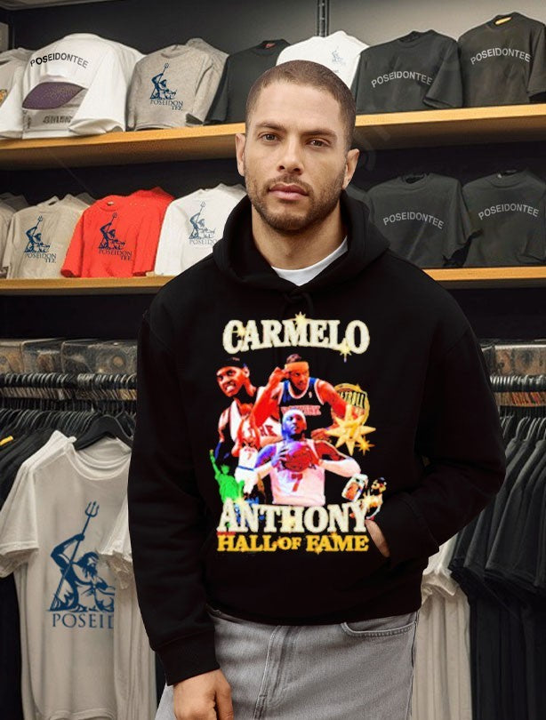 New York Knicks Carmelo Anthony Hall Of Fame Bootleg Style T-shirt