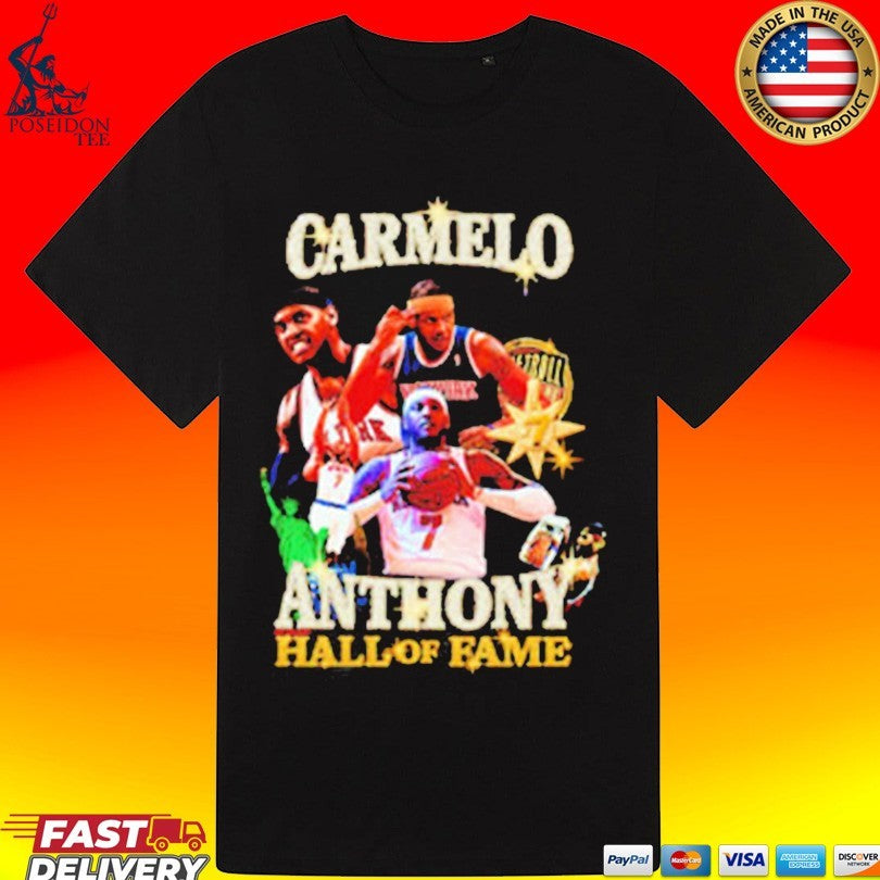New York Knicks Carmelo Anthony Hall Of Fame Bootleg Style T-shirt