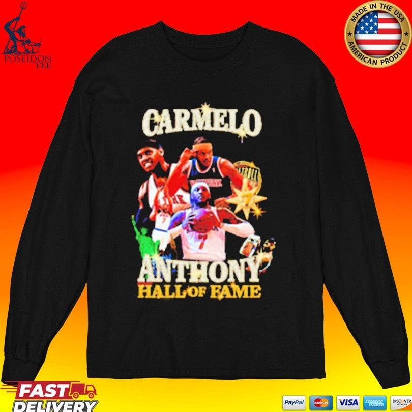 New York Knicks Carmelo Anthony Hall Of Fame Bootleg Style T-shirt
