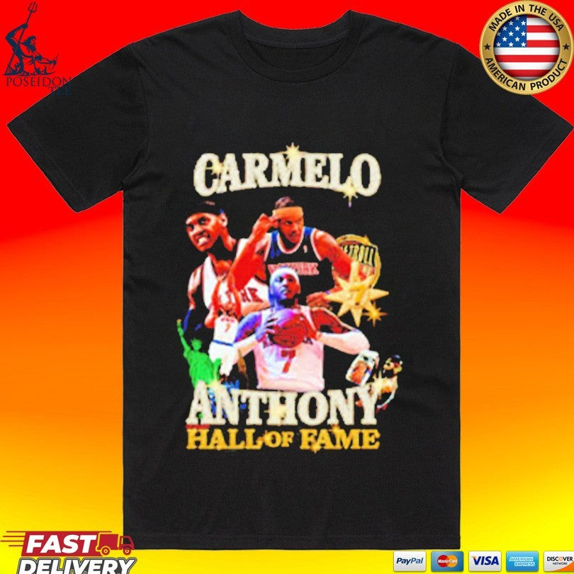 New York Knicks Carmelo Anthony Hall Of Fame Bootleg Style T-shirt