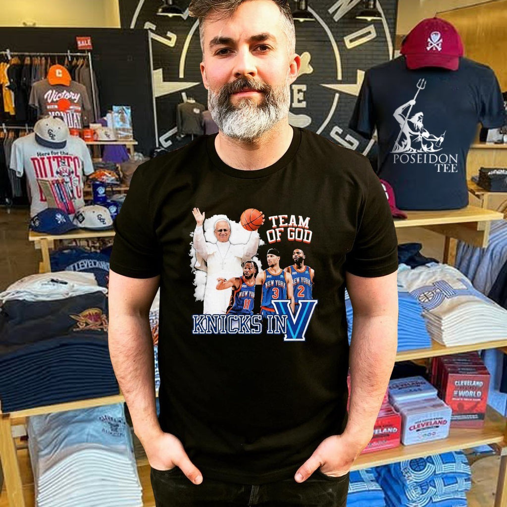 New York Knicks In Five Team Of God Pope Leo Xiv T-shirt