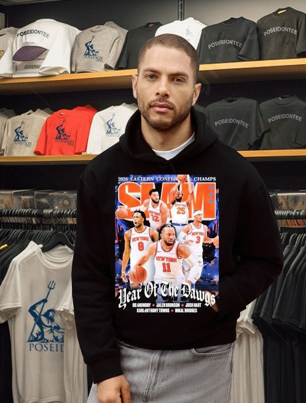 New York Knicks Slam 262 Year Of The Dawgs 2026 Eastern Conference Champs Magazine Cover T-shirt