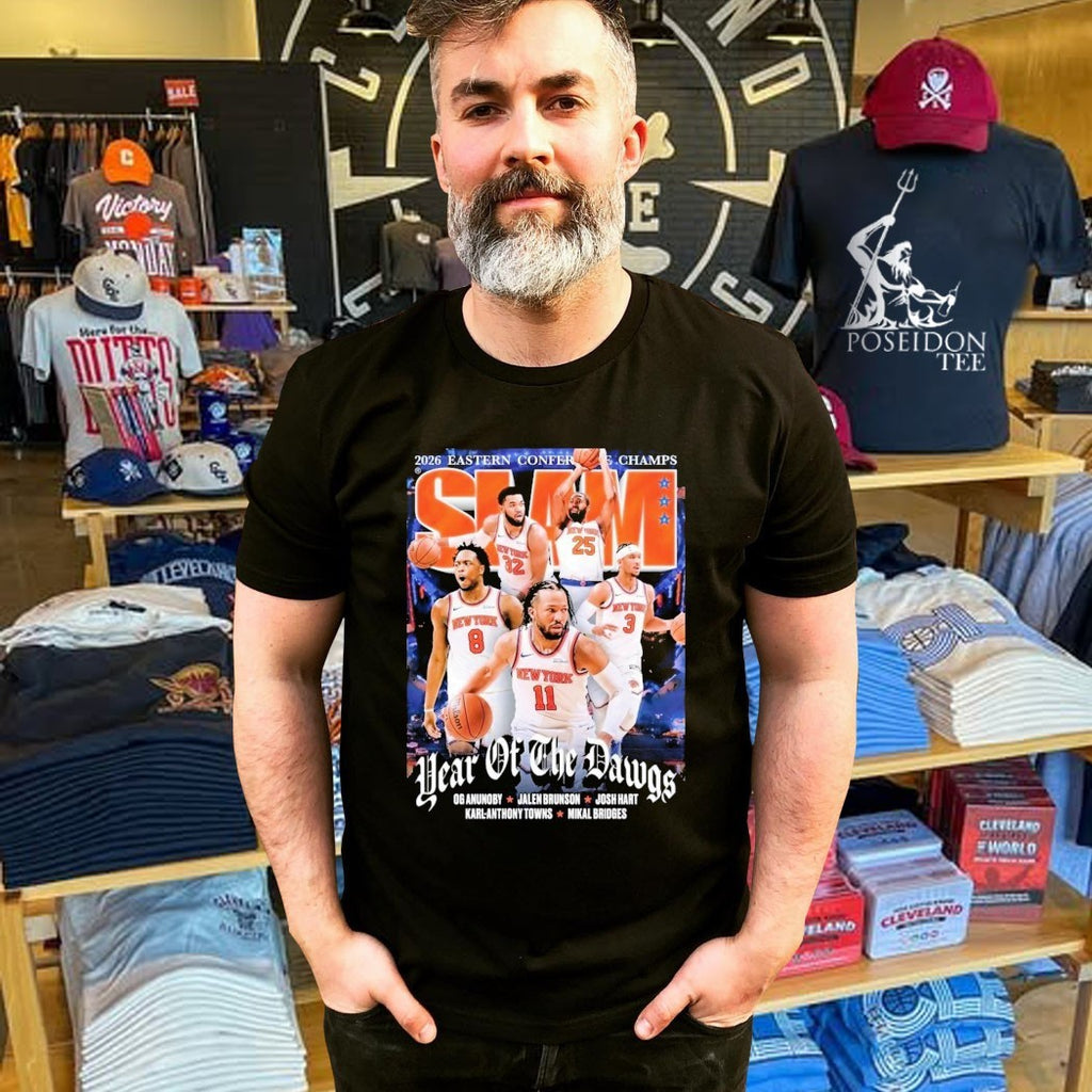 New York Knicks Slam 262 Year Of The Dawgs 2026 Eastern Conference Champs Magazine Cover T-shirt