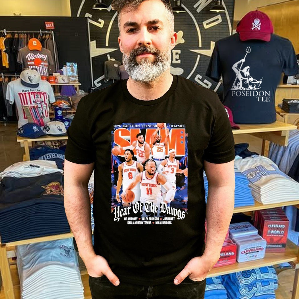 New York Knicks Slam 262 Year Of The Dawgs 2026 Eastern Conference Champs Magazine Cover T-shirt