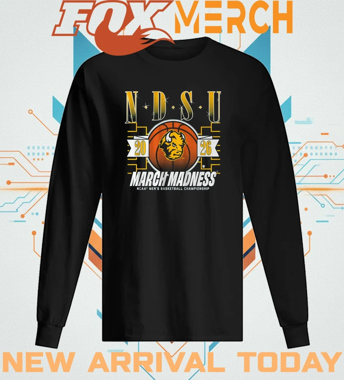 North Dakota State Bison Men’s Basketball 2026 March Madness t-shirt