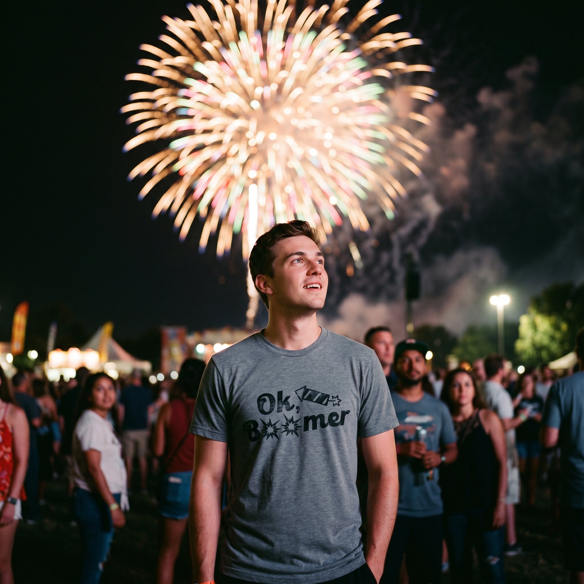 Ok Boomer Fireworks Men's T Shirt