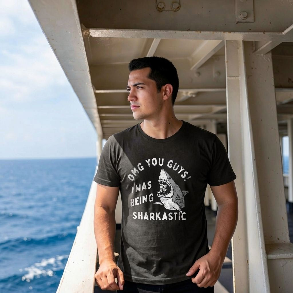 OMG You Guys I Was Being Sharkastic Men's T Shirt