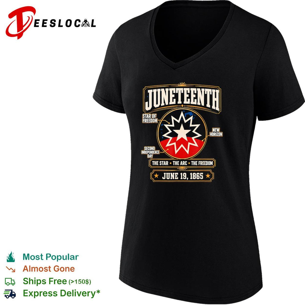 Juneteenth star of freedom second independence day June 19 1865 shirt