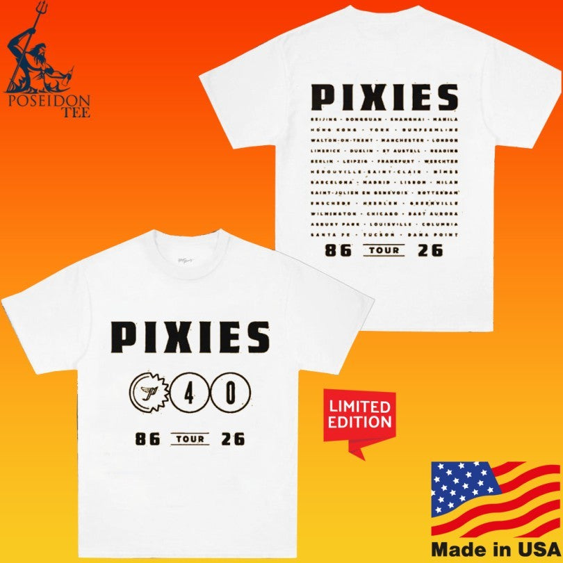Pixies P40 World Tour 2026 P40 Logo T-shirt