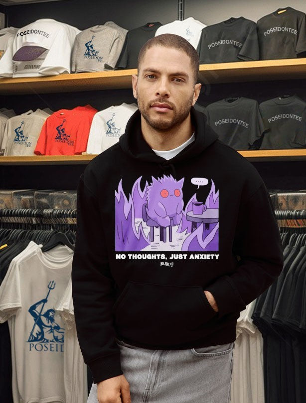 Pokemon Gengar No Thoughts Just Anxiety T-shirt
