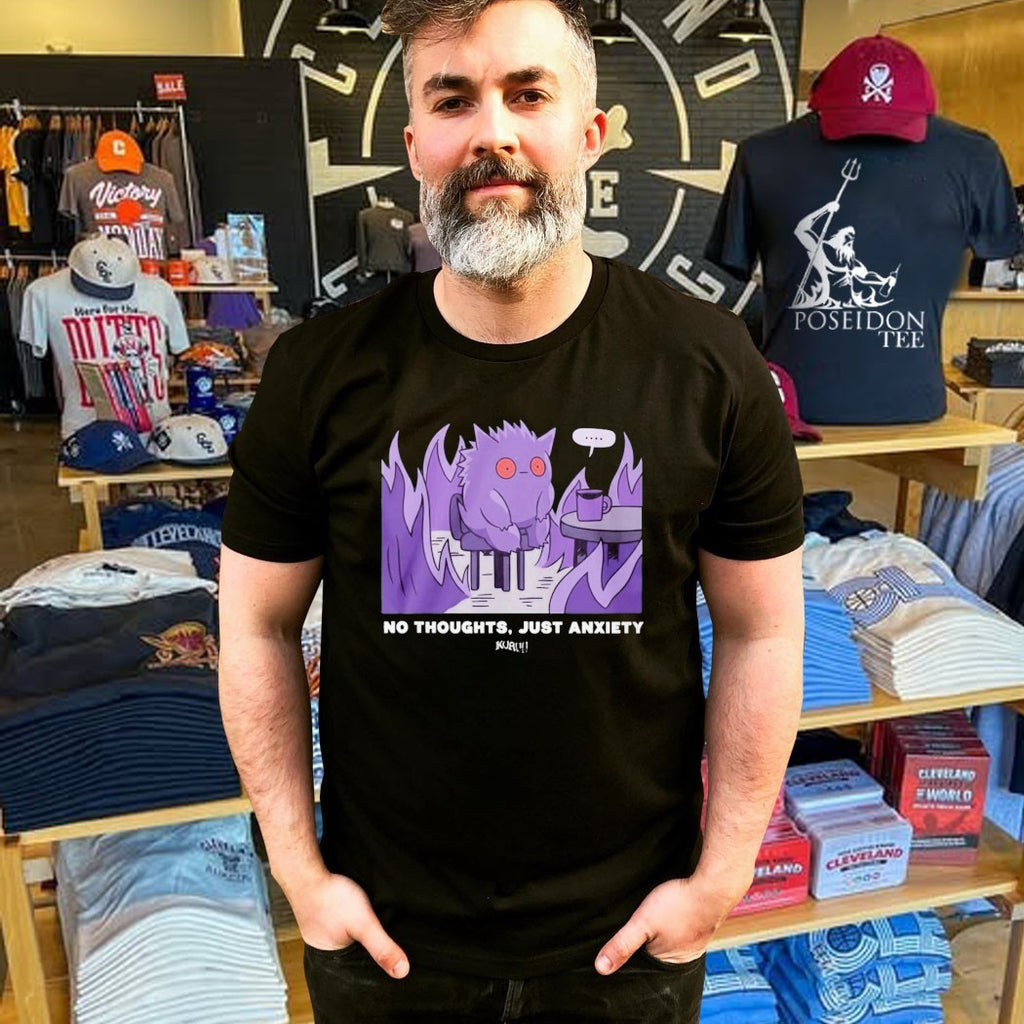 Pokemon Gengar No Thoughts Just Anxiety T-shirt