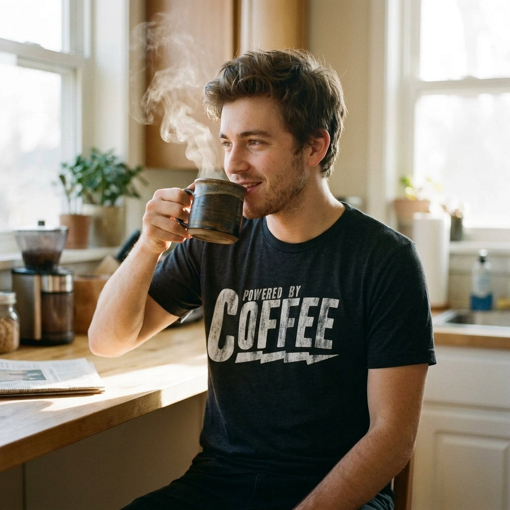 Powered By Coffee Men's T Shirt