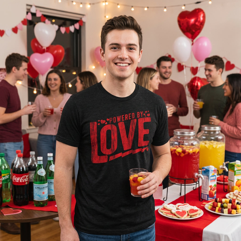 Powered By Love Men's T Shirt