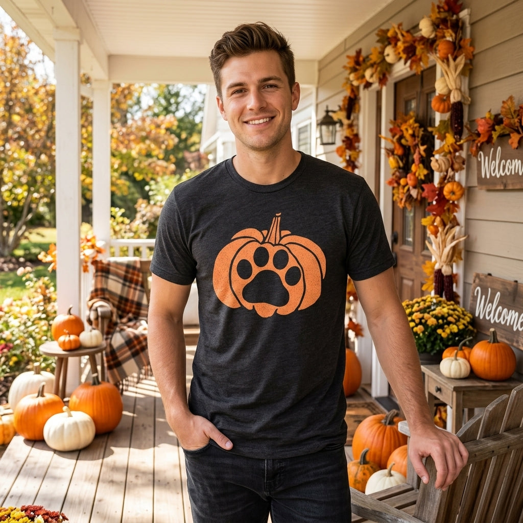 Pumpkin Paw Men's T Shirt