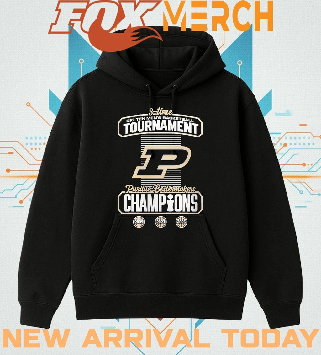 Purdue Boilermaker 3-Time Big Ten Men’s Basketball Tournament Champions t-shirt