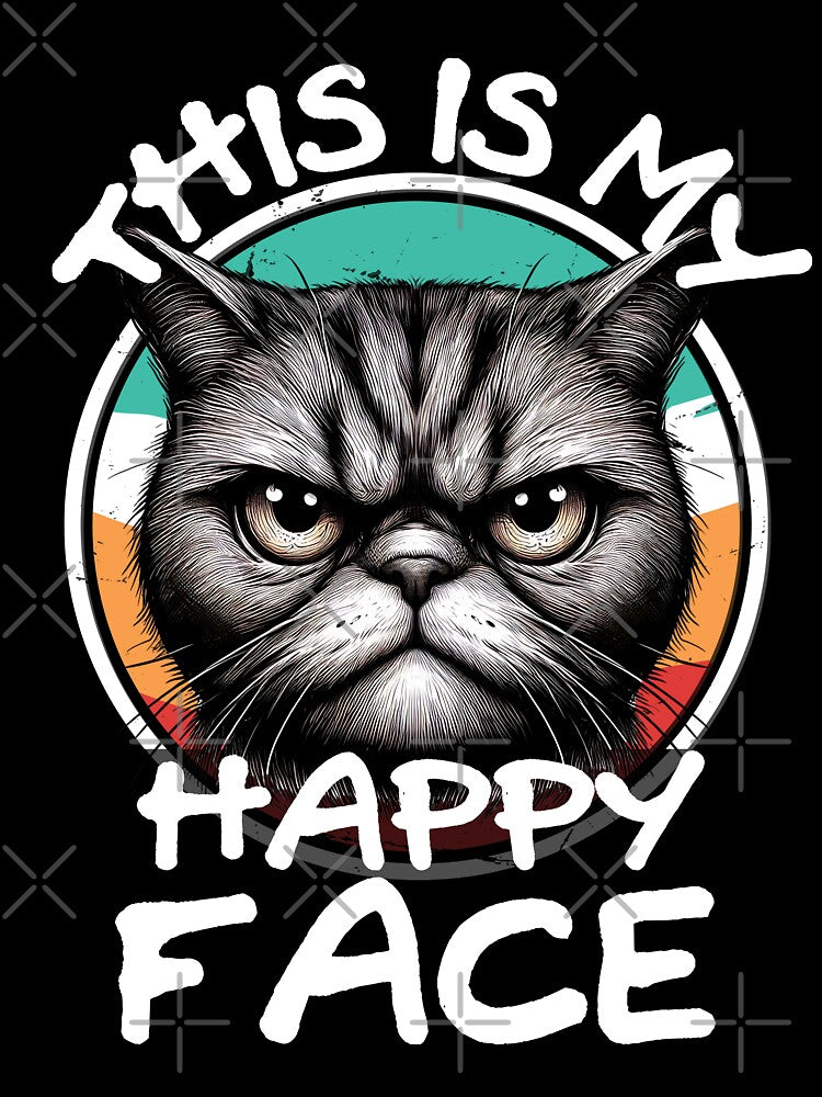 This Is My Happy Face Black British Short Hair Lover by JerdbordinShop