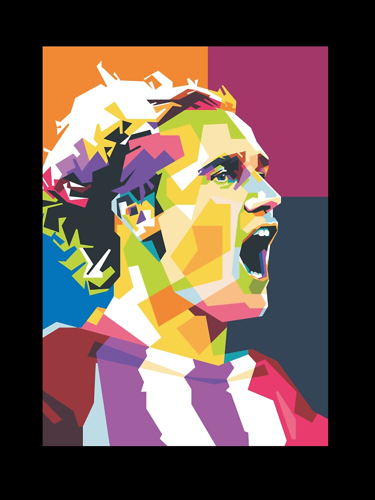 Antoine Griezmann in Popart Portrait Style by Limada Iqbal