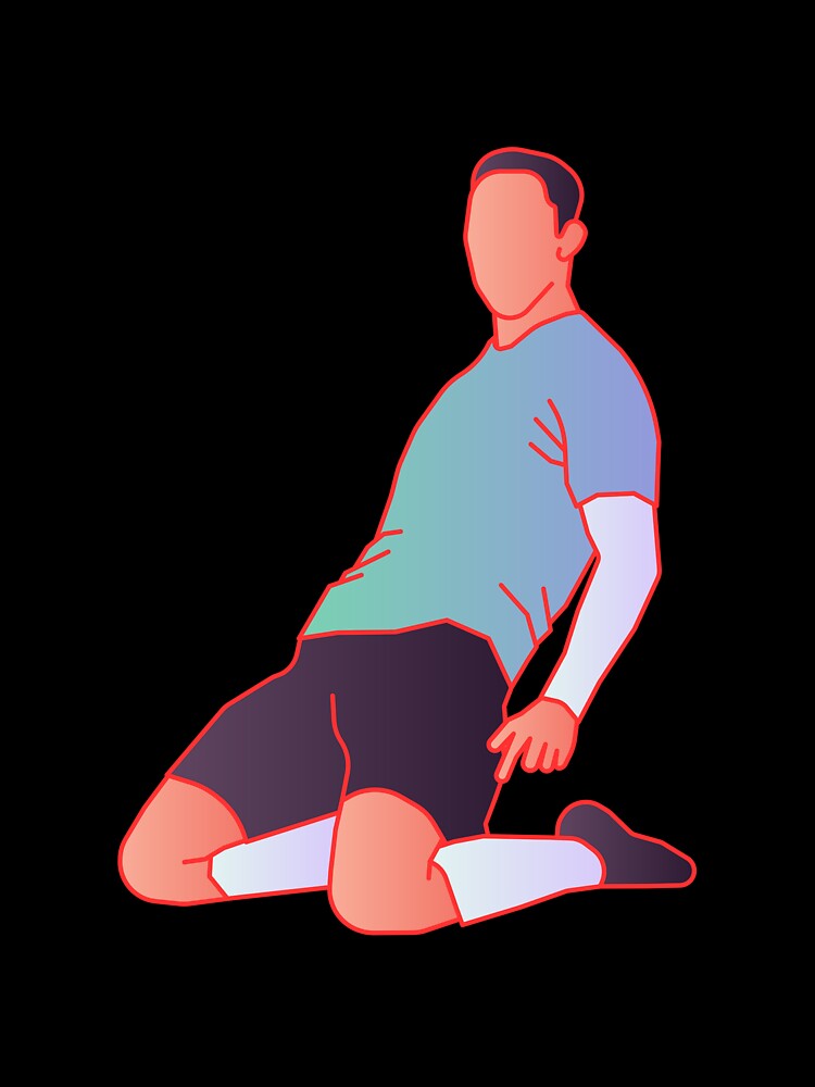 Coloured Celebrating Player | Player Celebration by Football Stickers World