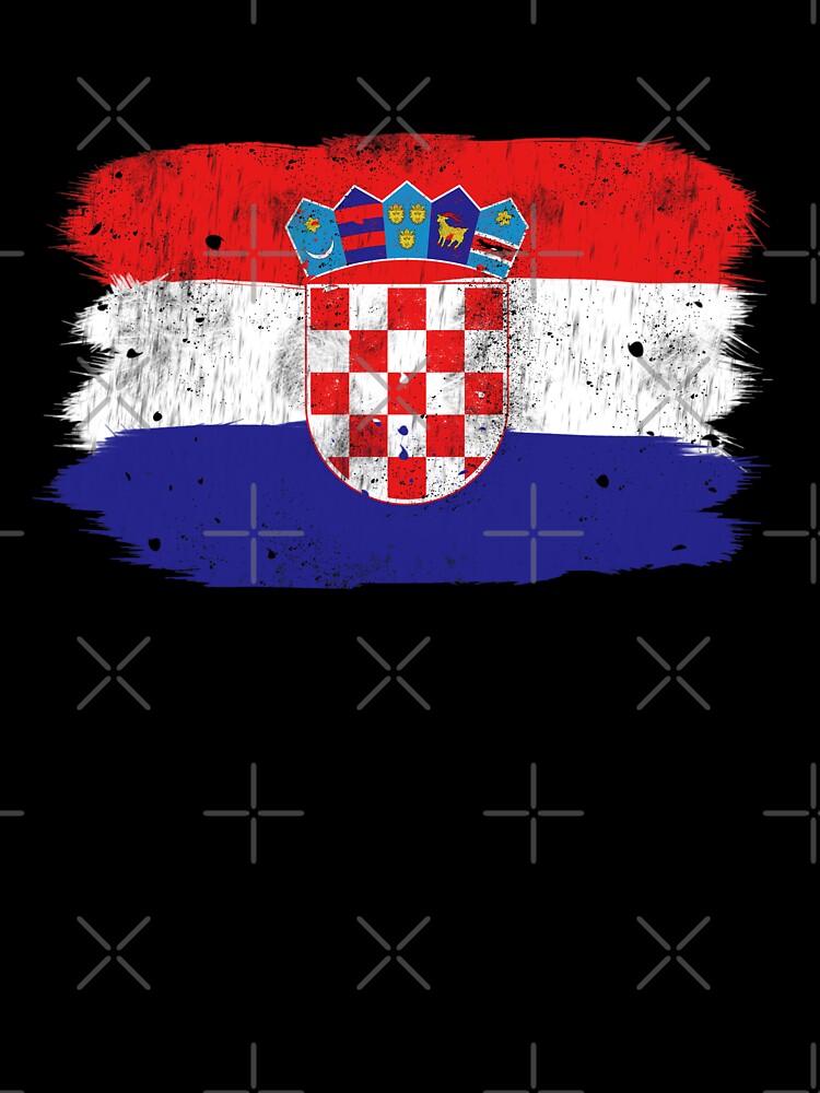 Croatia Hrvatska Flag Distressed Vintage Print by KimTee